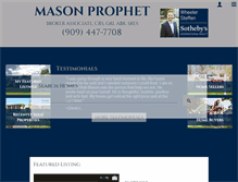Tablet Screenshot of masonprophet.com